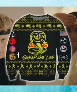 Cobra kai 3d all over printed ugly christmas sweatshirt
