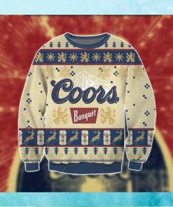 Coors Banquet Beer Knitting Pattern 3d Print Ugly Sweater