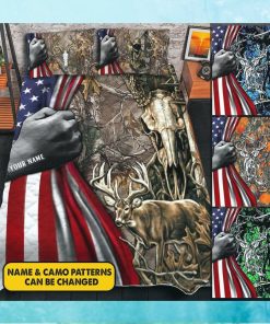 Deer Hunting Quilt_ Quilt Combo Set For Hunters, Name & Camo Patterns