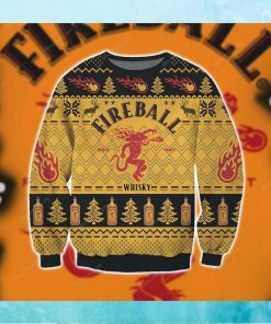Fireball Cinnamon Whisky Knitting Pattern 3d Print Ugly Sweater