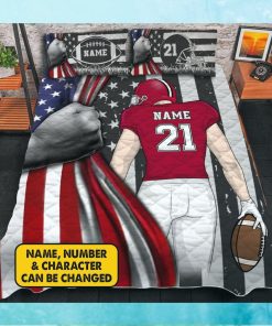 Football Never Lost Personalized Quilt_ Quilt Bed Set PHTS