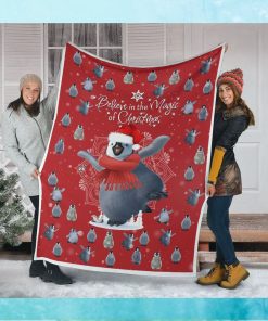 Penguin Believe In The Magic Of Christmas Blanket Cute Christmas Blanket Gift For Penguin Lover