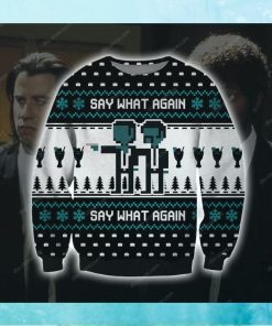 Say What Again Knitting Pattern 3d Print Ugly Christmas Sweater