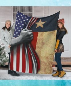 Texas American Flag Blanket Fourth Of July Patriotic Gifts
