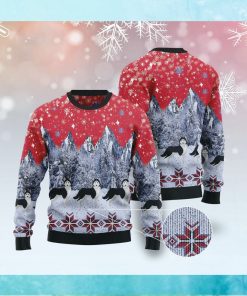 Winter Husky Ugly Christmas Wool Sweater