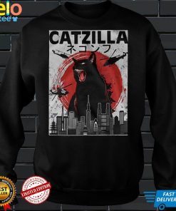 Original Catzilla Japanese Cat Godzilla sunset shirt_1 1