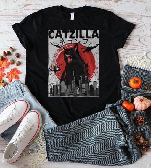 Original Catzilla Japanese Cat Godzilla sunset shirt_1 1