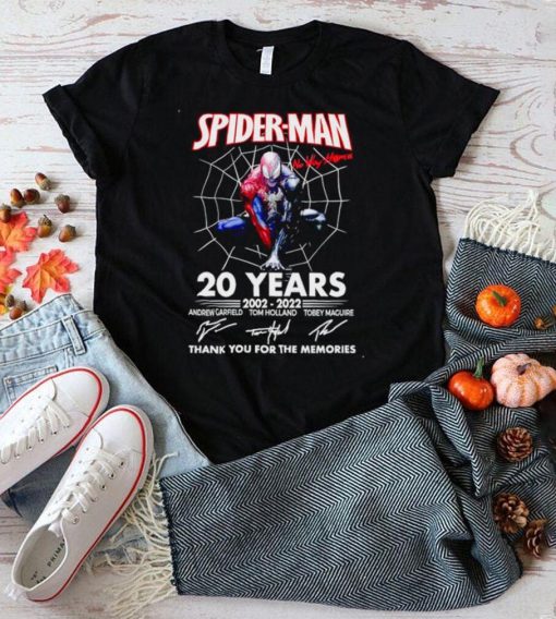 Spider Man no way home 20 years 2002 2022 thank you for the memories shirt