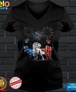 AMERISAURUS Dinosaur 4th of July Kids Boys Men T Rex Funny Long Sleeve T Shirt