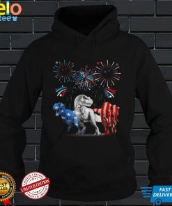 AMERISAURUS Dinosaur 4th of July Kids Boys Men T Rex Funny Long Sleeve T Shirt