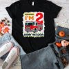 Kids Fire Truck 2 Year Old Funny Firefighter 2nd Birthday Boy T Shirt