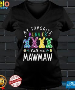 My Favorite Bunnies Call Me Mawmaw Bunny Egg Leopard T Shirt