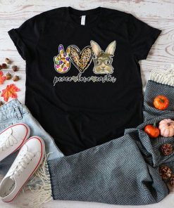 Peace Love Easter Leopard Bunny Easter Day For Kids T Shirt