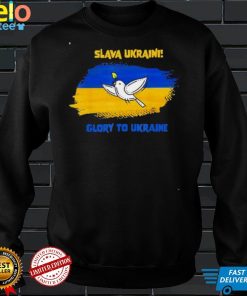 Slava Ukraini Glory To Ukraine Ukrainian Flag Peace Dove Save Ukraine shirt