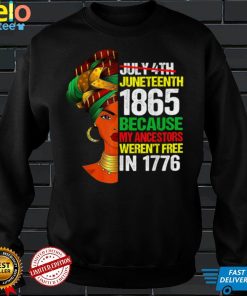 July 4th Juneteenth 1865 Women African American Freedom T Shirt tee