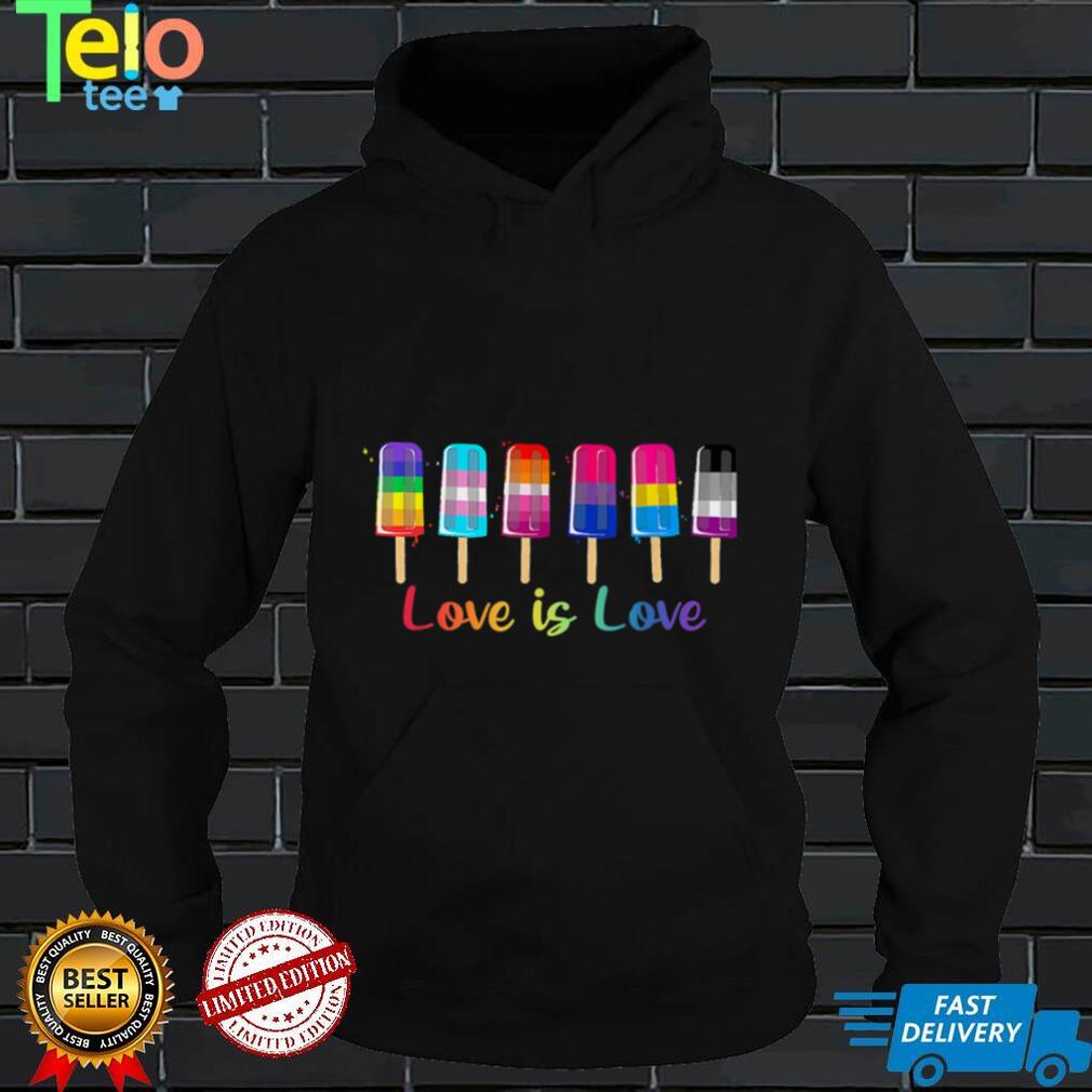 Love Is Love Ice Cream LGBT Rainbow Ice Cream Pride LGBT T Shirt tee