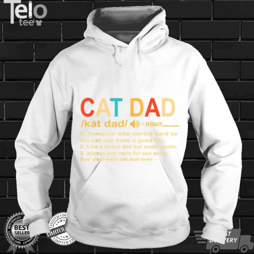 Cat Dad Definition For Daddy Funny Fathers Day T Shirt