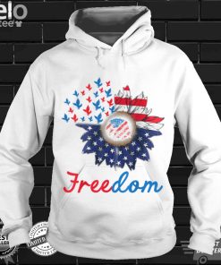 Freedom Sunflower Eagle American Flag 4th Of July T Shirt