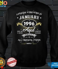 Legends Were Born In January 1996 27th Birthday Decoration T Shirt