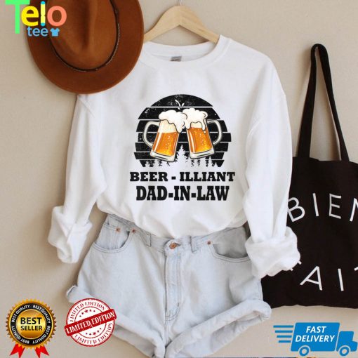 Mens Fathers Day Gift Tee Beer Illiant Dad In Law Funny Drink T Shirt
