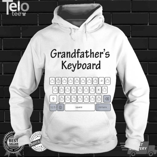 Mens Funny Tee For Fathers Day Grandfather's Keyboard Family T Shirt
