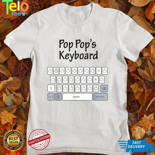 Mens Funny Tee For Fathers Day Pop Pop's Keyboard Family T Shirt