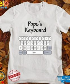 Mens Funny Tee For Fathers Day Pops's Keyboard Family T Shirt