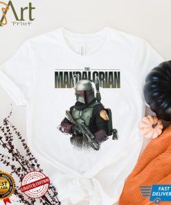 Star Wars The Mandalorian Boba Fett Logo Portrait R15 T Shirt