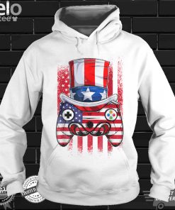 Video Game Controller 4th Of July Flag Kids Boys Teens T Shirt
