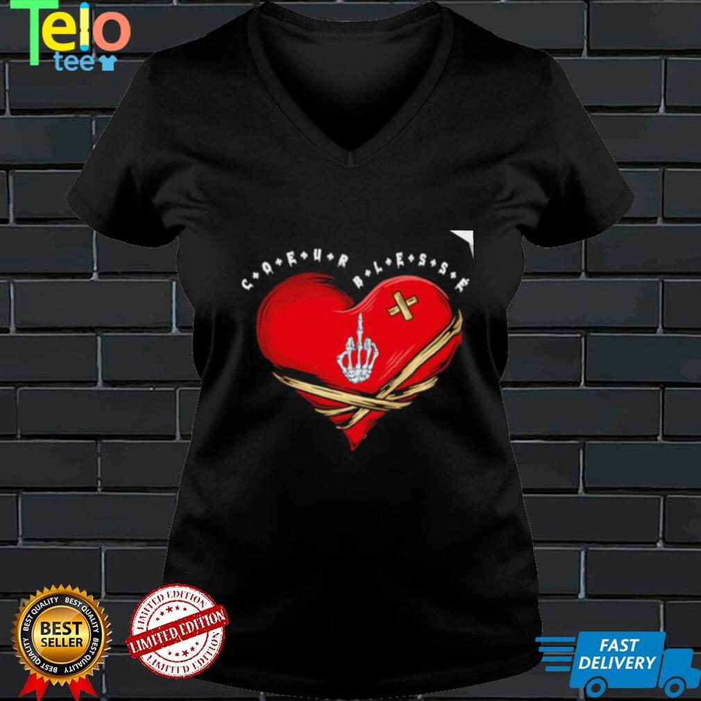 Coeur Blesse middle finger heart shirt