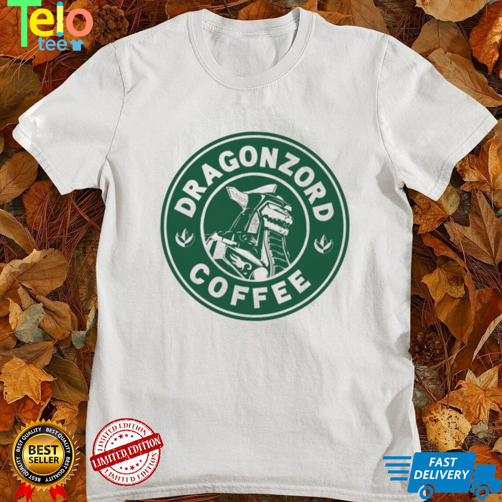 Power Ranger Dragonzord Coffee logo shirt