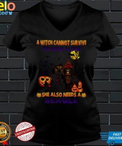 A Witch cannot survive on wine alone she also needs a Beagle Halloween shirt