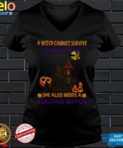 A Witch cannot survive on wine alone she also needs a Korthals Griffon Halloween shirt