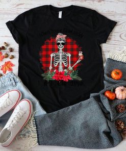 BdlJ Plaid Skeleton Merry Xmas Christmas Coffee Lover Noel T Shirt