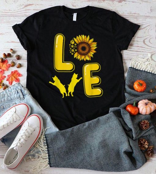 Cat Sunflower Gifts For Cat Lovers Cat Mom Men Women T Shirt