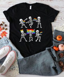 Dancing Skeletons LGBT Gay Rainbow Flag Men Women Halloween Unisex Sweatshirt