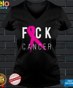 Fuck Cancer Breast Cancer Awareness Gift Retro Distressed T Shirt
