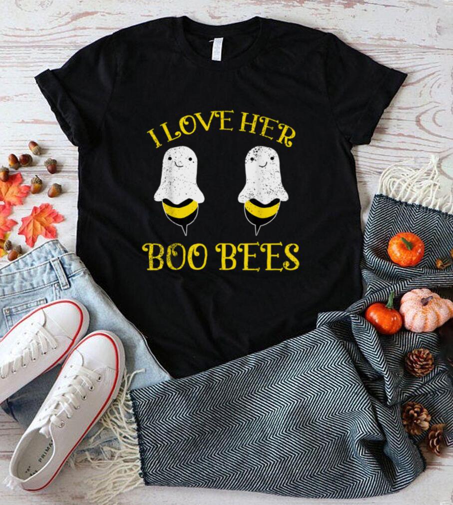 I Love Her Boo Bees Couples Halloween Adult Costume His Men T Shirt