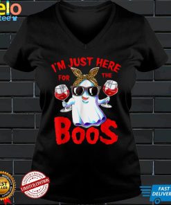 I'm Just Here For The Boos Halloween Women Ghost Cute Funny T Shirt