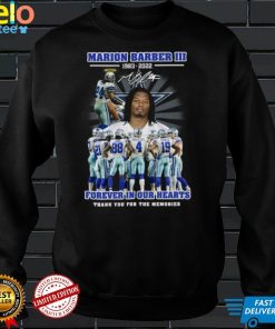 In Memory Of Marion Barber III Running Back Dallas Cowboys Signatures Thank You For The Memories Shirt