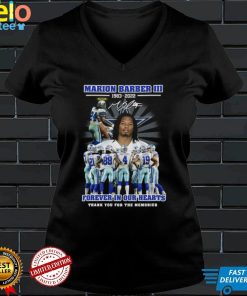In Memory Of Marion Barber III Running Back Dallas Cowboys Signatures Thank You For The Memories Shirt