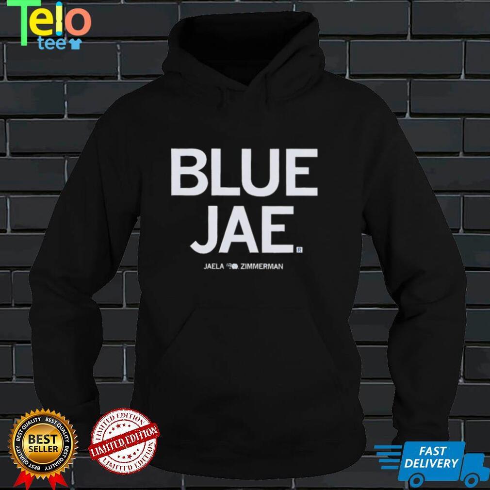 Jaela Zimmerman Creighton Volleyball Blue Jae shirt