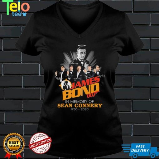 James Bond 007 In Memory Of Sean Connery 1930 2020 Signatures Shirt