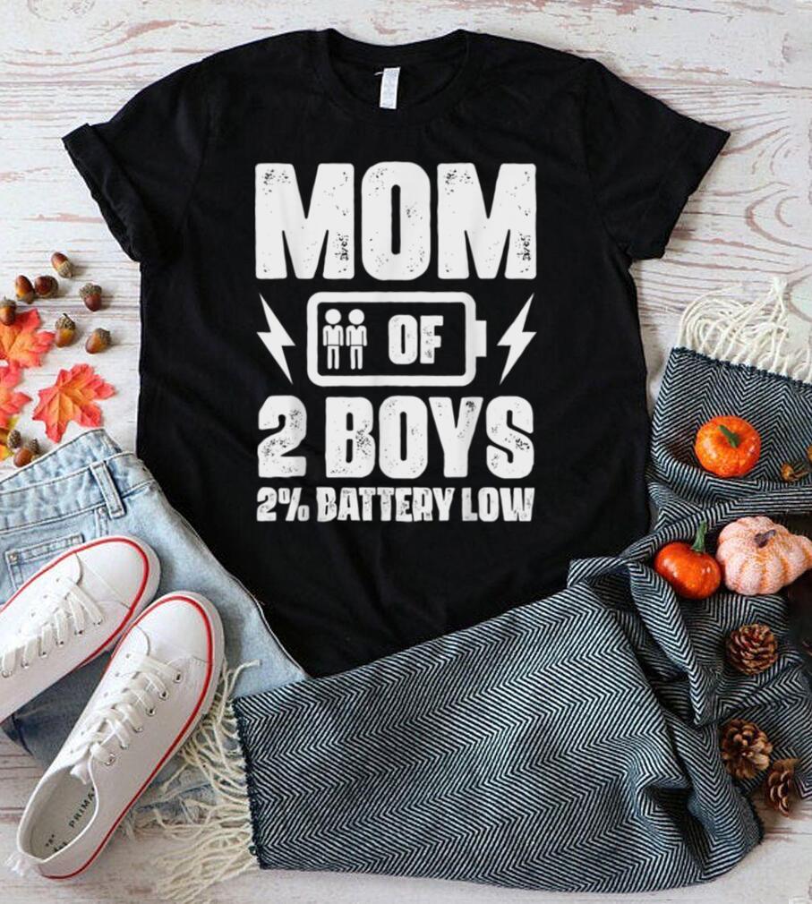 Mom of 2 Boys Gift from Son Mothers Day Birthday Women T Shirt