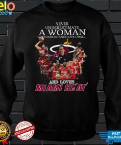Never Underestimate A Woman Who Understand Basketball And Loves Miami Heat Team 2022 Signatures Shirt