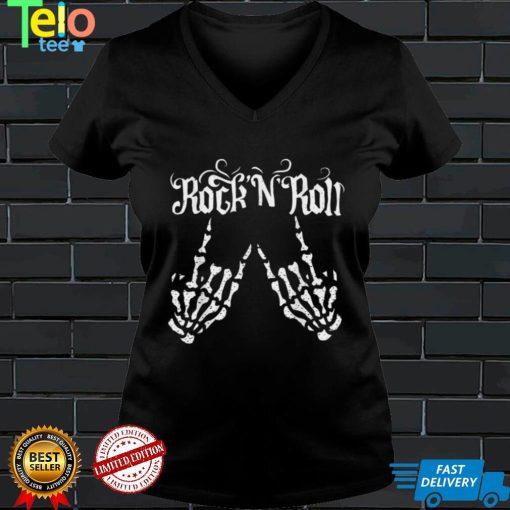 Rock On Rock Star Rock And Roll Skeleton Hands Rock‘nroll T Shirt