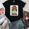 Softball Momster Shirt For Women Halloween Mom Messy Bun T Shirt