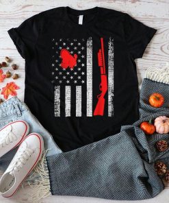 Thanksgiving Patriotic Turkey Hunter American Flag Turkey T Shirt 2