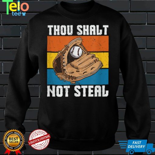 Thou Shalt not Steal Softball Retro Vintage T Shirt