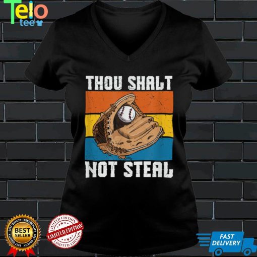 Thou Shalt not Steal Softball Retro Vintage T Shirt
